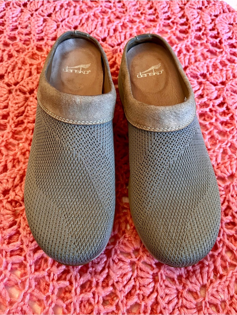 Dansko Women’s light grey Mesh Slip-On Clogs